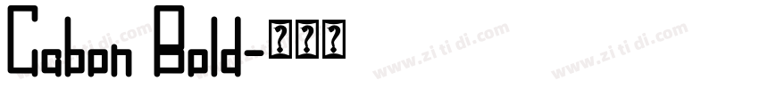 Cabon Bold字体转换